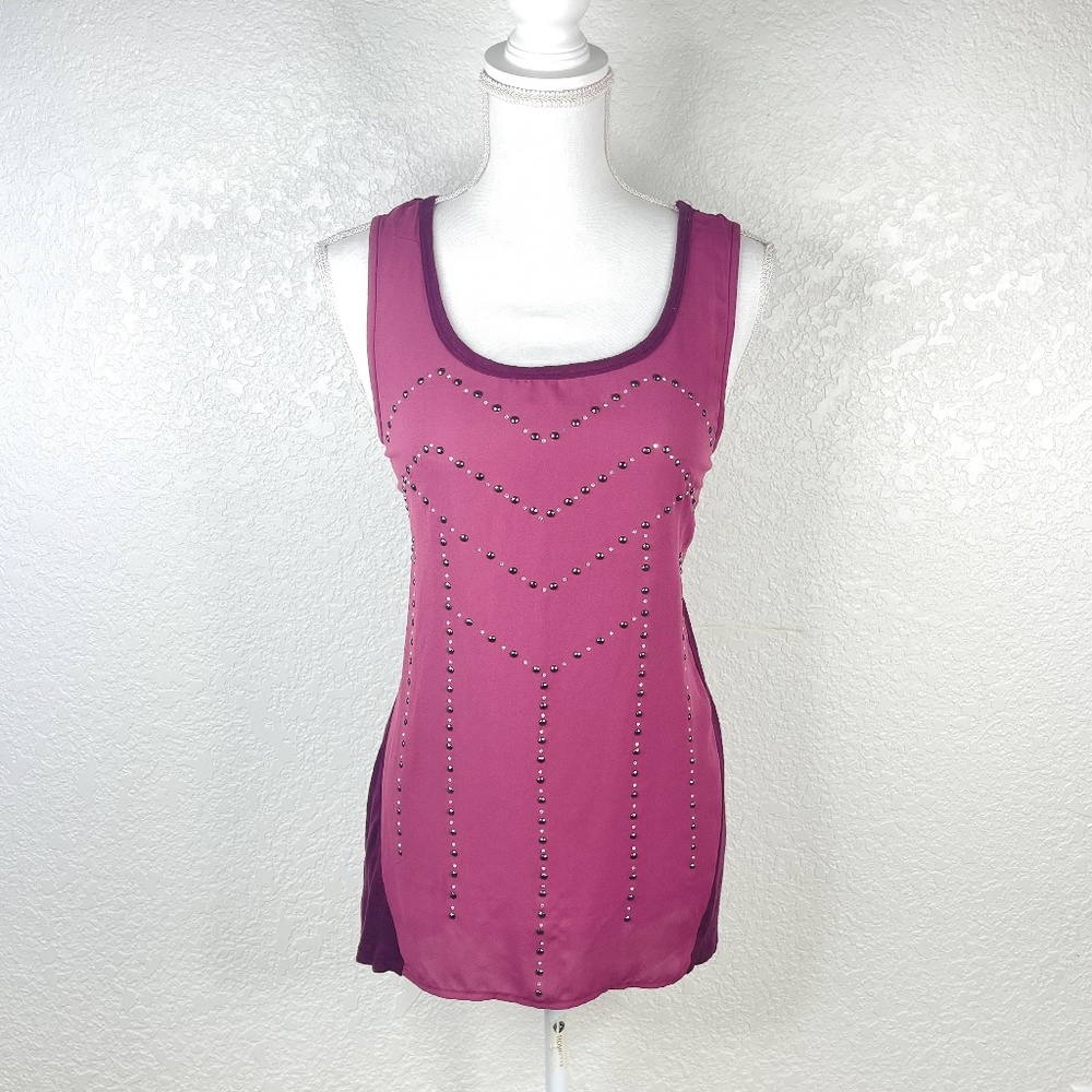 Maurice's Purple  TunicTank Top w/ Silver Studs Size XXL(17-18)